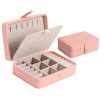 Simple Style Solid Color Pu Leather Layered Jewelry Boxes 1 Piece sku image 6