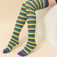 Stripe Solid Color Breathable Stockings main image 5