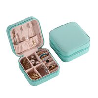 Simple Style Solid Color Pu Leather Jewelry Boxes 1 Piece main image 5