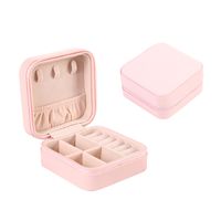 Simple Style Solid Color Pu Leather Jewelry Boxes 1 Piece sku image 4