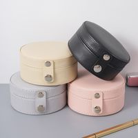 Retro Solid Color Pu Leather Jewelry Boxes 1 Piece main image 5