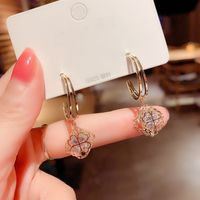 Fashion Geometric Heart Shape Alloy Plating Rhinestones Women's Drop Earrings 1 Pair sku image 13