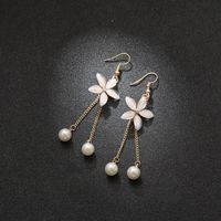 Simple Style Flower Alloy Inlay Zircon Women's Drop Earrings 1 Pair sku image 12