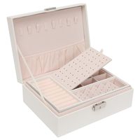 Simple Style Solid Color PU Leather Layered Jewelry Boxes sku image 6