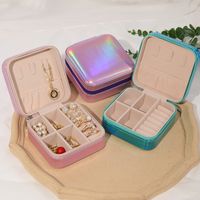 Simple Style Gradient Color Pu Leather Jewelry Boxes main image 1