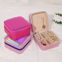 Simple Style Gradient Color Pu Leather Jewelry Boxes main image 2