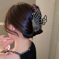 Elegant Butterfly Copper Inlay Rhinestones Hair Claws 1 Piece main image 4