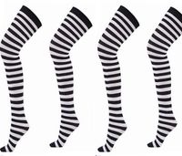 Stripe Solid Color Breathable Stockings sku image 4