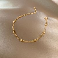 Fashion Heart Shape Copper Beaded Zircon Bracelets 1 Piece sku image 6