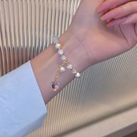 Mode Lettre Chat Alliage Perlé Perles Artificielles Femmes Bracelets 1 Pièce sku image 1