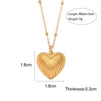 Retro Tortoise Sun Heart Shape Stainless Steel Plating Gold Plated Gold Plated Necklace sku image 2