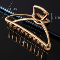 Fashion Heart Shape Metal Plating Hair Claws 1 Piece sku image 5