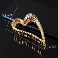 Fashion Heart Shape Metal Plating Hair Claws 1 Piece sku image 2