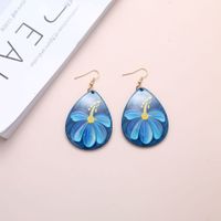 1 Pair Simple Style Water Droplets Flowers Arylic Earrings main image 3