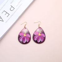 1 Pair Simple Style Water Droplets Flowers Arylic Earrings sku image 2