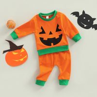 Halloween Fashion Cartoon Cotton Girls Clothing Sets main image 1