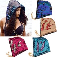 Foreign Trade Sequined Mermaid Fashion Hat European And American Halloween Dress Up Head Cover Christmas Holiday Hat main image 1