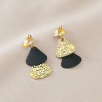 Fashion Geometric Alloy Plating Artificial Gemstones Women's Ear Clips 1 Pair sku image 10