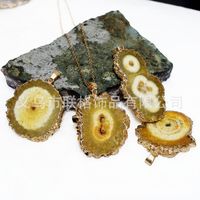 Bohemian Flower Agate Pendant Necklace sku image 1