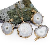 Bohemian Flower Agate Pendant Necklace sku image 2