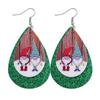 Fashion Cartoon Water Droplets Pu Leather Women's Earrings 1 Pair sku image 6