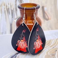 Fashion Santa Claus Water Droplets Pu Leather Women's Earrings 1 Pair main image 4