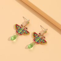 Ethnic Style Butterfly Alloy Enamel Women's Drop Earrings 1 Pair main image 5
