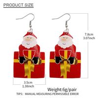 Fashion Santa Claus Water Droplets Pu Leather Women's Drop Earrings 1 Pair main image 4