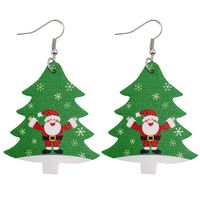 Fashion Santa Claus Water Droplets Pu Leather Women's Drop Earrings 1 Pair sku image 12