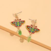 Ethnic Style Butterfly Alloy Enamel Women's Drop Earrings 1 Pair main image 4