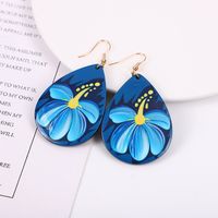 1 Pair Simple Style Water Droplets Flowers Arylic Earrings main image 1