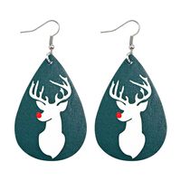 Fashion Christmas Tree Plaid Snowman Pu Leather Women's Earrings 1 Pair sku image 15