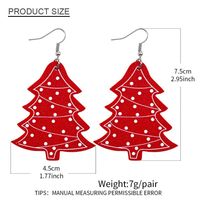 Fashion Christmas Tree Plaid Snowman Pu Leather Women's Earrings 1 Pair main image 4