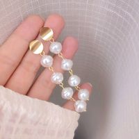 Fashion Irregular Heart Shape Alloy Artificial Pearls Women's Drop Earrings Ear Studs 1 Pair sku image 20