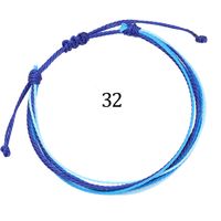 Style Ethnique Vagues Ligne De Cire Tricot Unisexe Bracelets sku image 31