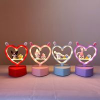 Cute Heart Small Night Led Table Lamp Bedside Lighting main image 1