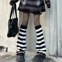 Women'S Japanese Style Solid Color Acrylic Rib-Knit Over The Knee Socks 1 Set main image 6