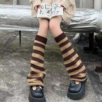 Women'S Japanese Style Solid Color Acrylic Rib-Knit Over The Knee Socks 1 Set main image 2