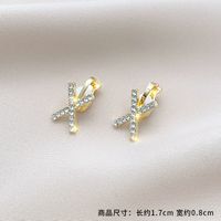 Fashion Geometric Alloy Plating Artificial Gemstones Women's Ear Clips 1 Pair sku image 11