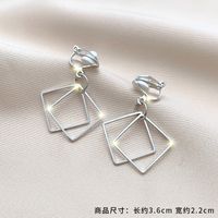 Fashion Geometric Alloy Plating Artificial Gemstones Women's Ear Clips 1 Pair sku image 3