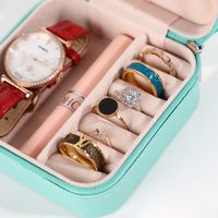Simple Style Solid Color Pu Leather Jewelry Boxes 1 Piece main image 2