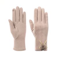Women's Fashion Solid Color Imitation Dehaired Angora Gloves 1 Pair sku image 1