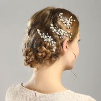 Sweet Geometric Flower Alloy Artificial Rhinestones Artificial Pearls Hairpin main image 3