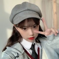Women's Fashion Solid Color Flat Eaves Beret Hat main image 2