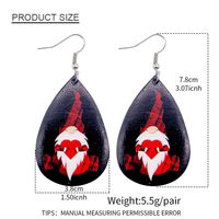 Fashion Santa Claus Water Droplets Pu Leather Women's Earrings 1 Pair main image 3