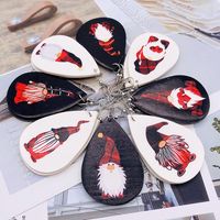 Fashion Santa Claus Water Droplets Pu Leather Women's Earrings 1 Pair main image 2