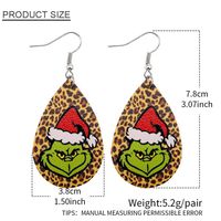 Moda Gotitas De Agua Leopardo Cuero Sintético Mujeres Aretes 1 Par main image 2