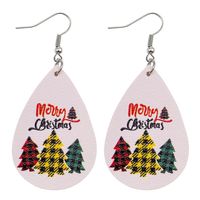 Fashion Christmas Tree Santa Claus Pu Leather Women's Earrings main image 2