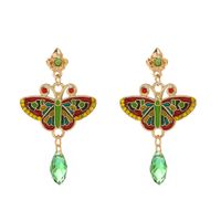 Ethnic Style Butterfly Alloy Enamel Women's Drop Earrings 1 Pair main image 3
