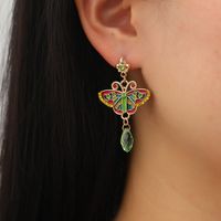 Ethnic Style Butterfly Alloy Enamel Women's Drop Earrings 1 Pair main image 2